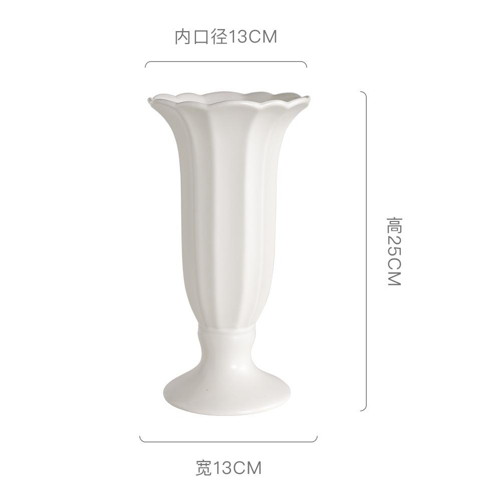 Белая керамическая ваза Французская высокая эстетика Римская античная ваза Дом Сад Домашний декор Вазы Украшение гостиной Керамические вазы