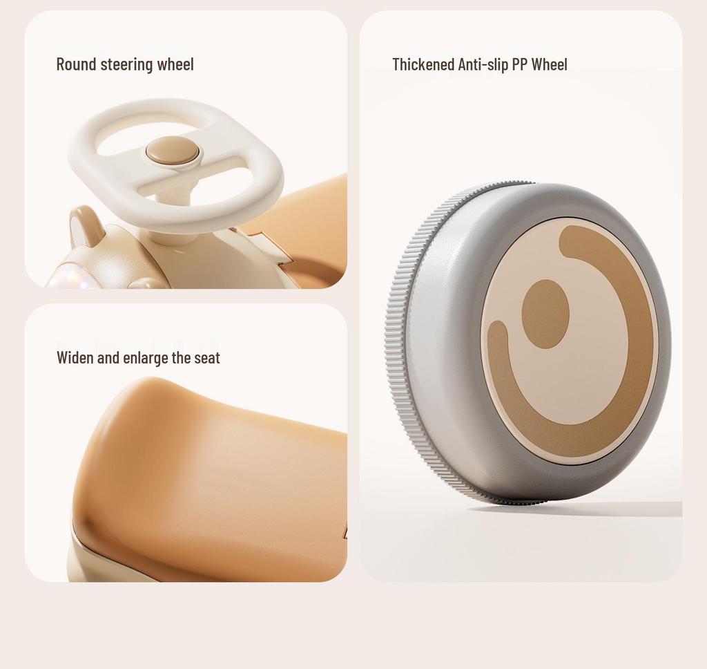 New Four-Wheel Kids Ride-On Scooter for Boys & Girls, Ages 1-3, Anti-Rollover Design