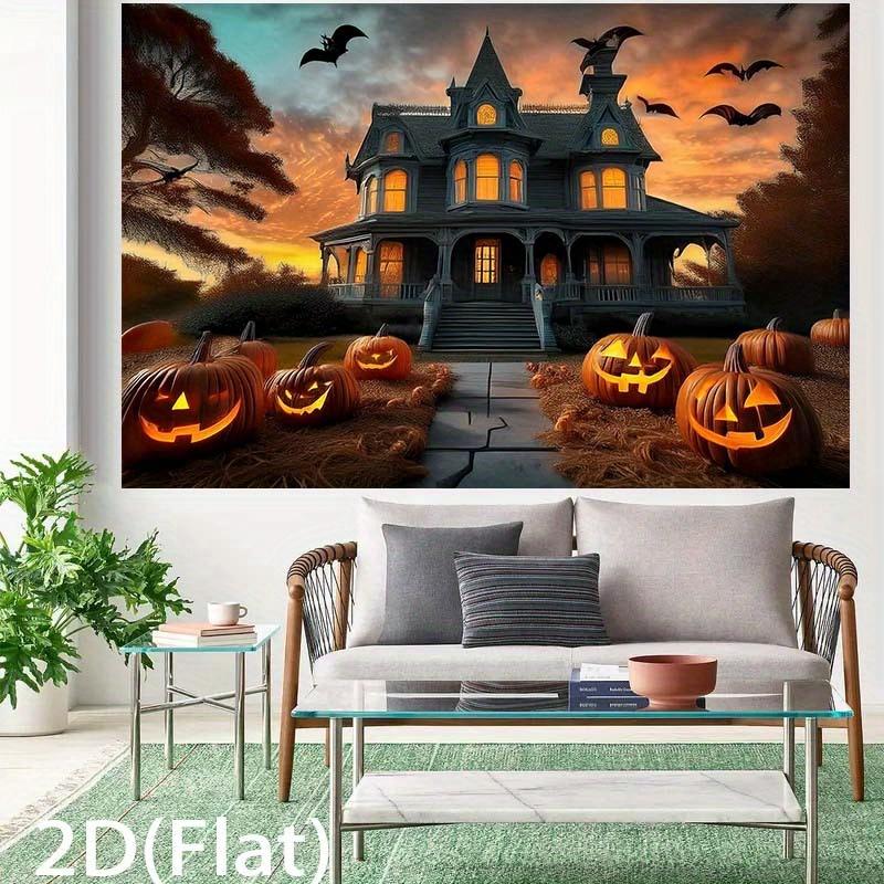 1 Piece of Gothic Victorian Style Haunted House Background Cloth - Halloween Party Decoration Banner Halloween Decoration