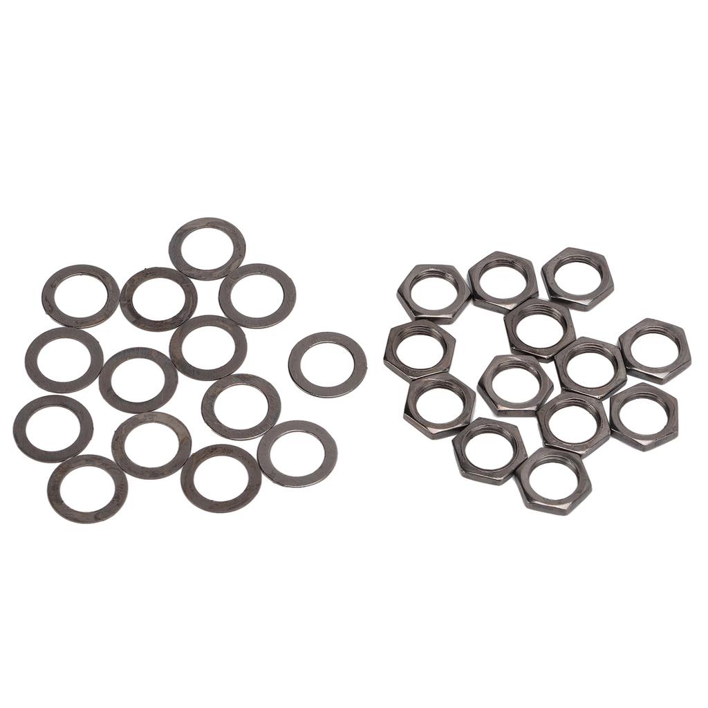Nut Washer Kit Instrument Socket Connector Fasteners for Electric Guitar Bass M9 Female Thread