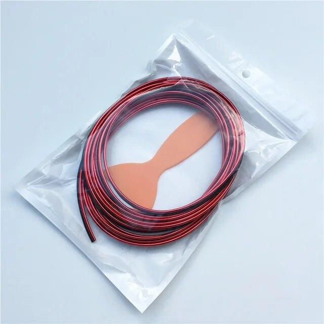 5M/Packung DIY Universal Flexible Innendekoration Auto Styling Zierleiste Chrom Dekoration Streifen