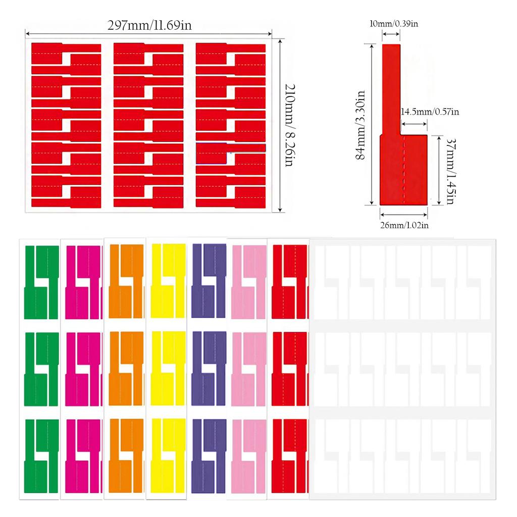 150/240/360 Pcs Cable Labels Tags for Cable Management Colorful Waterproof Cord Labels Tags for Wire Labels Self Adhesive Tear Resistant