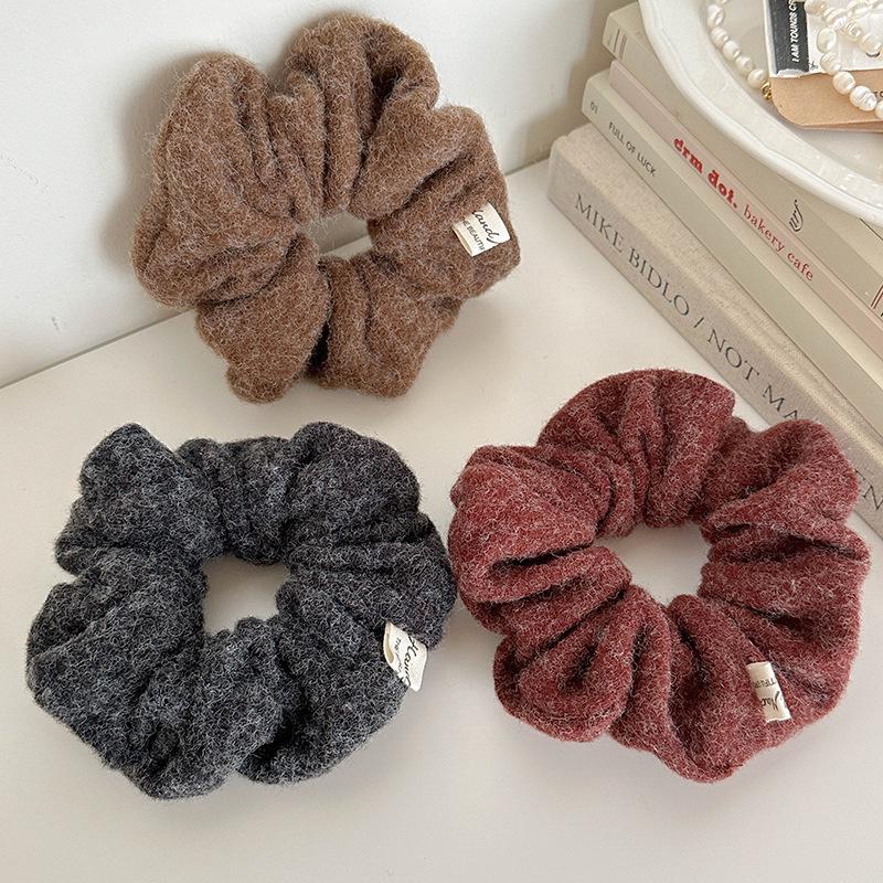 Textured Fabric Hair Ring & Headband Set – Stylish Autumn/Winter Rubber Bands, Hairpins & High Skull Headband