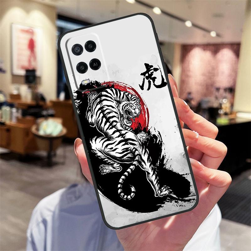 Fashion Animal Tiger Art Case For Oppo A40 A60 A80 A18 A38 A58 A78 A98 A16 A76 A96 A15 A17 A77 A74 A94 A54 A57S Cover