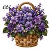 Handgefertigte Heimdeko-Projekte Blumenkorb Patchwork DIY-Set, Schichtblumen Bastel-Entspannungs-Bastelhobby für Frauen 3D Floral