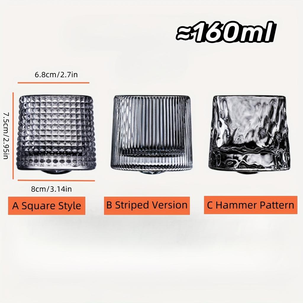 6pcs Rolling Whisky Glass Whisky Glasses Stylish Glassware For Scotch Bourbon Whisky Cocktail Cognac Vodka Gin Tequila Liquor Home Decor Home Kitchen