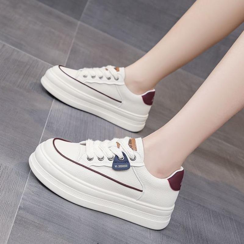 Fashion Ladies Footwear Lace Up Whit Spring Autumn Round Toe Women's Shoes Offers Light Walking Korean 39 Casual Cotton on Offer Deals