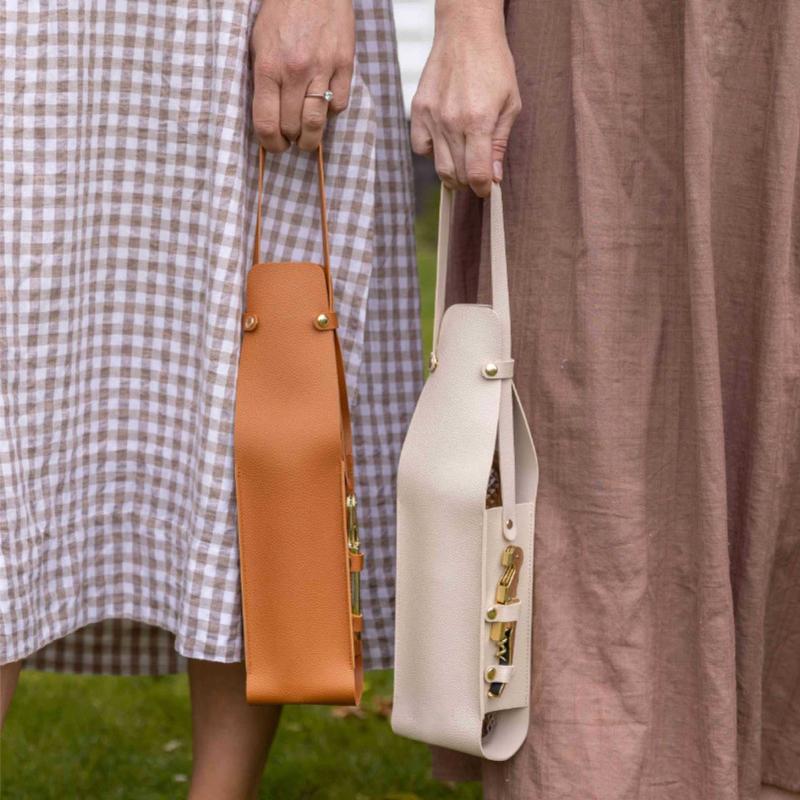 1Pcs Wine Tote Wine Holder Champagne Bags Wine Carrier With Handle Liquor Bottle Carrier Carry-On Pouch Travel Wine Bag For Wine