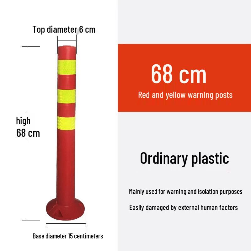 Elastic Reflective Road Barrier: Flexible Rubber Parking & Warning Post