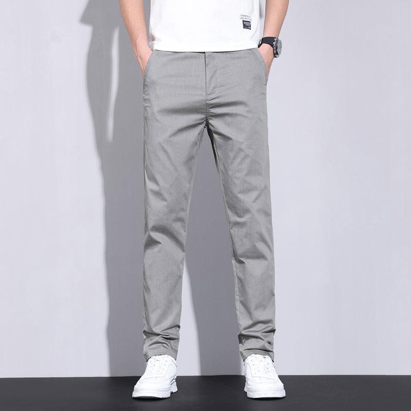 

Summer Men s Slim Fit Ice Silk Casual Trousers 33