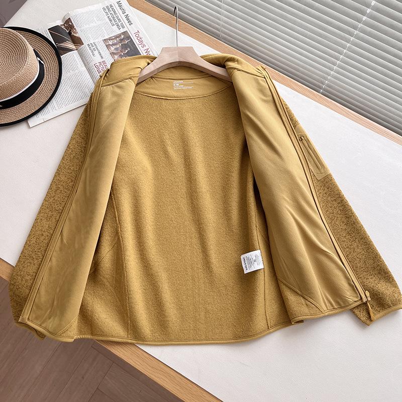 Warm Fleece Outdoor Mountain Style Stand-Up Collar Jacket for Couples