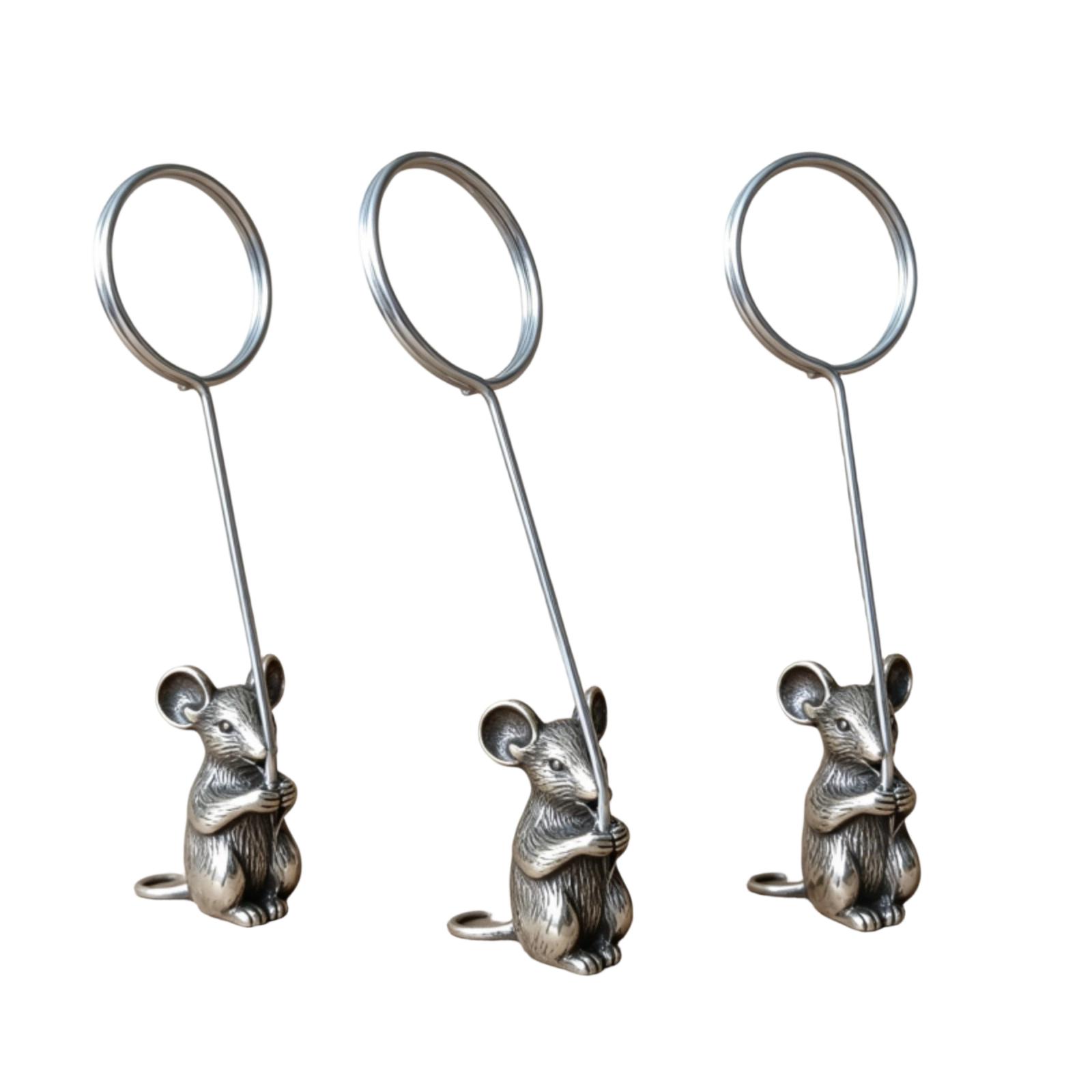 

Retro Animal Card Holders – Animal Figurine Memo Clips – Desktop Ornaments For Restaurants, Weddings, And Home Decor (Set Of 3 ) One Size