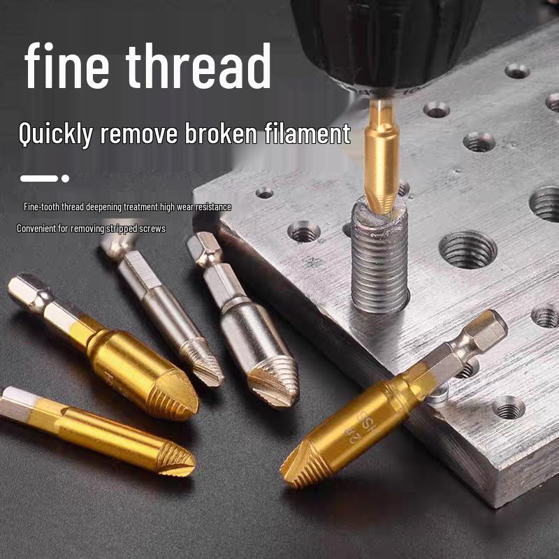 5-Piece Screw Extractor Set for Damaged Screw Removal