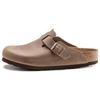 Closed Toe Slippers Unisex Brown Narrow 0960813