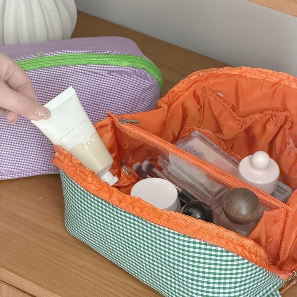 Pillow Shaped Makeup Organizer Bag Large Capacity Makeup Bag Fresh Style Toiletry Bag Portable Use
