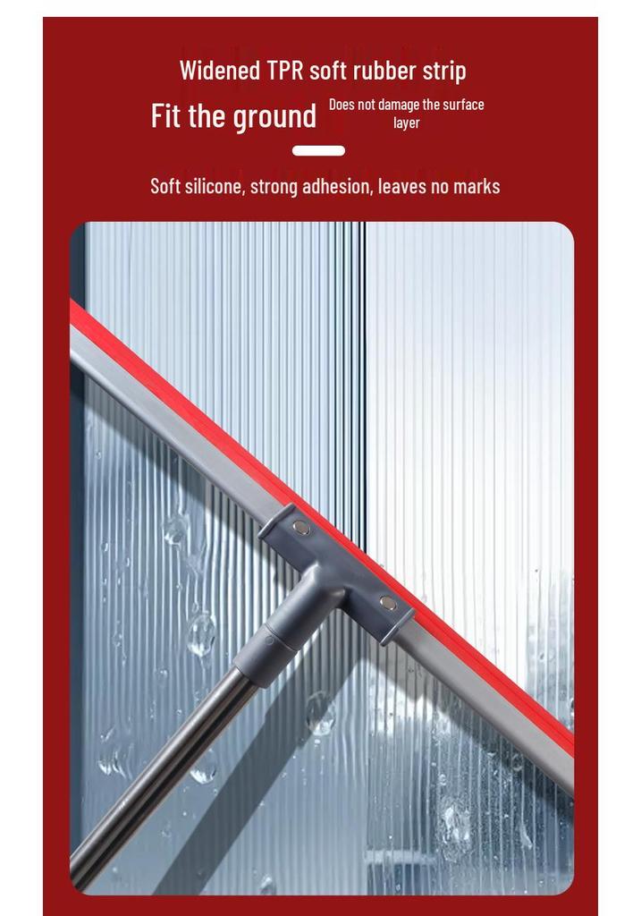 Retractable Bathroom Floor Squeegee & Glass Wiper Magic Broom