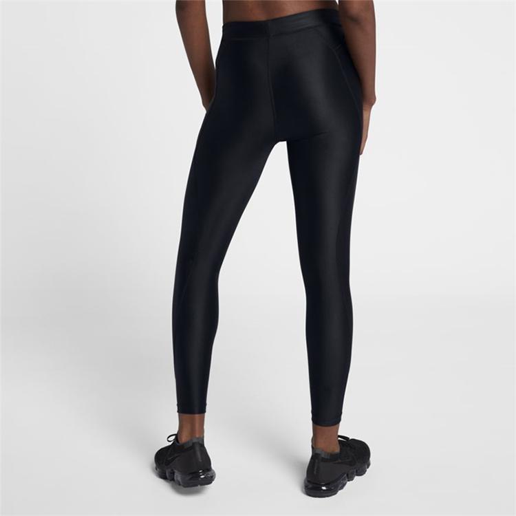 Nike Logo Print Slim Fit Long Workout Pants Women Bottoms Black 890334-010