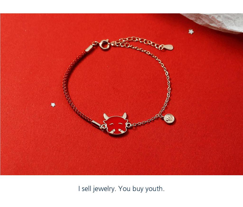 Benmingnian Zodiac Ox Red String Bracelet: Color-Changing, Lucky Ox Charm, Perfect Gift for Christmas & Valentine's Day