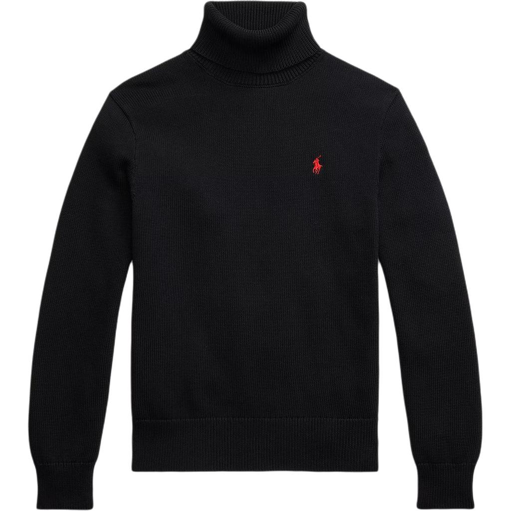 Polo Ralph Lauren Small Pony Logo Embroidered High Neck Knitted Wool Sweater Men Sweater Black 710777848-001