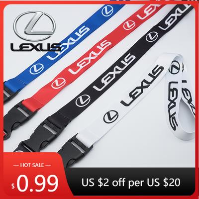 Interior Stickers Neck Strap Lanyard Car Keychain Key Holder For Lexus CT200h ES250 ES300h NX300h RX350 IS250 IS200 GS300