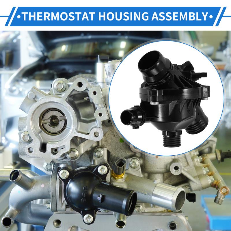 X Autohaux Coolant Thermostat Housing Assembly for BMW 328i 335i 2007-2013 No.11537536655