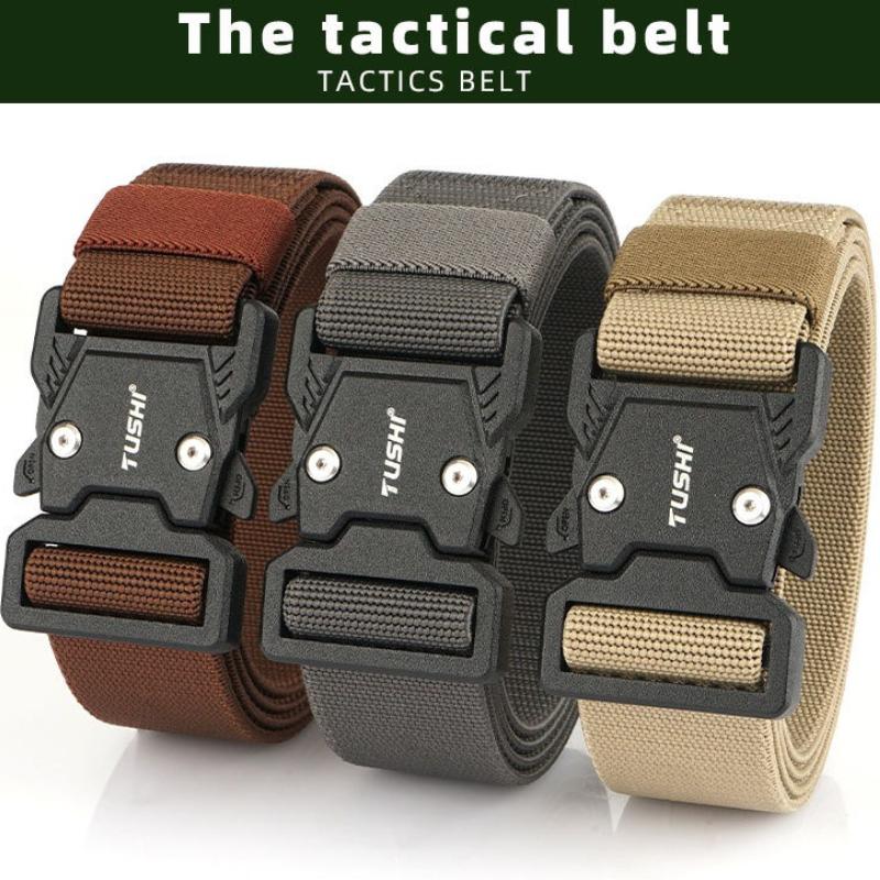 New Tactical Quick-Release Buckle Adjustable Elastic Waist Belt