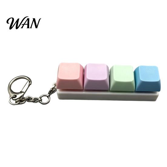 Decompress Fidget Toy Colorful Keyboard Toys Mechanical Button Clicker Keychain Travel Stress Creative for Adults Work Anxiety Relief Mental