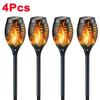 1-12PCS Solar Flame Torch Light Flickering Light12 LED Waterproof Outdoor Lawn Yard Garden Patio Pathway Lamp Saving Auto On/Off