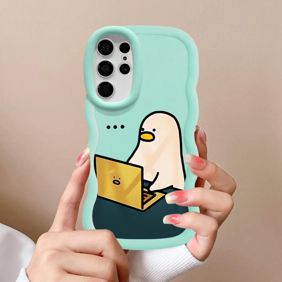 Cute Duck Case for Samsung Galaxy S20 FE S25 A26 S23 Plus A25 S22 Ultra S21 S24 Soft Phone Cover A54 A55 A36 A24 A34 A35
