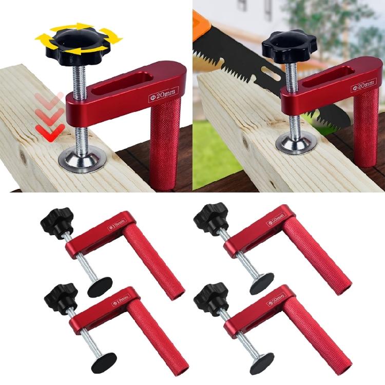 Woodworking Workbench Dog Clamps 19mm/20mm Holes Aluminum Holdfasts for Secure Workpiece Holding Rapid Securing Release