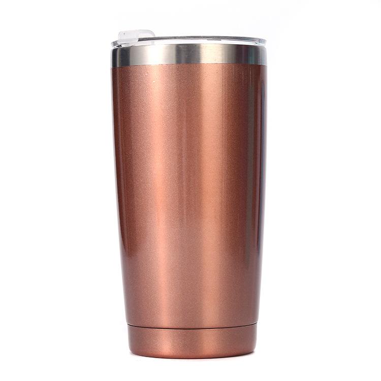 20oz Stainless Steel Car Cup, Double-layer Stainless Steel Thermos Cup, Portable Car Ice-cold Cup