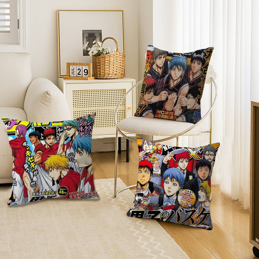 Anime KKuroko No Basket Basketball Cushion Cover Inches Farmhouse Decor Home Throw Pillow Covers For Couch Decorations