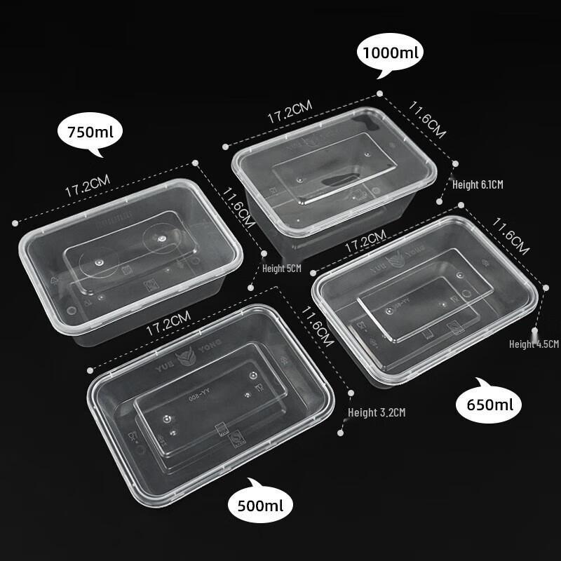 Disposable Transparent Plastic Takeout Containers