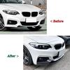 Front Bumper Splitter Lip Diffuser Spoiler Cover Guard Lips Compatible for BMW 2 Series F22/F23 M235i M240i M-Sport 2014-2021 Body Kit(Gloss Black