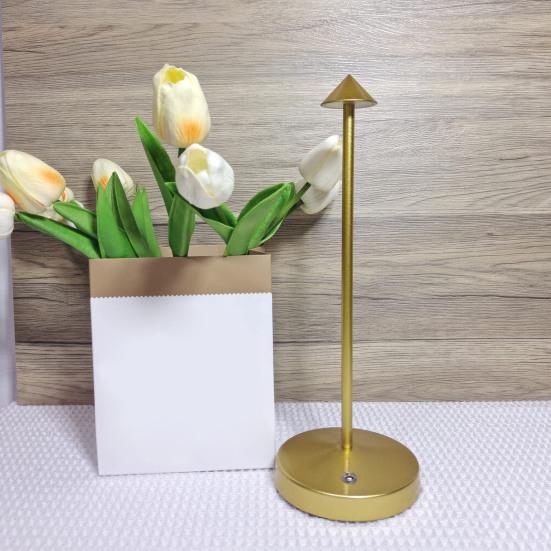 Battery-Powered Metal Desk Lamp Touch Control Flicker Free Dimmable Non-Slip Design Modern Wireless Bedside Lamp