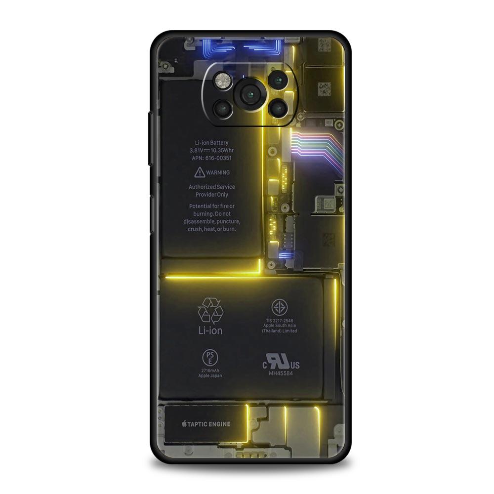 Main Circuit Board Pattern Phone Case for Xiaomi Poco F7 F6 F5 F4 F3 X6 X5 X4 X3 NFC F7 Ultra M4 C51 C55 GT 5G Soft TPU Cover