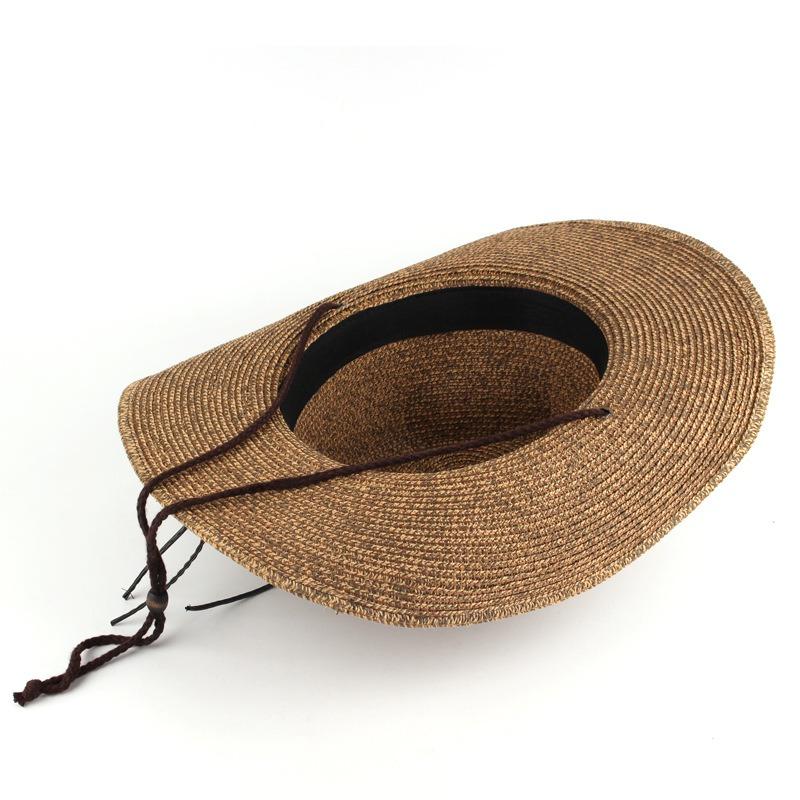 Meier Mixed color straw hat western cowboy straw hat outdoor sun hat
