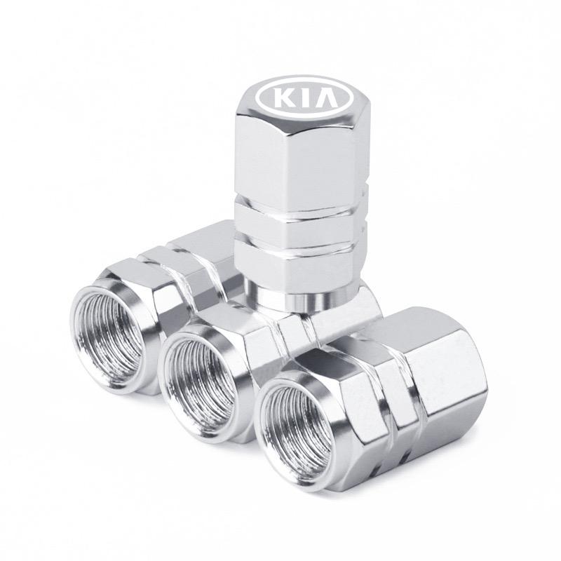 4Pcs Car Tire Valve Cap Aluminum Tire Valve Stems Cap For Kia Sportage Cerato Optima K2 K3 K4 K5 Rio Picanto Soul Car Accessorie
