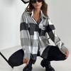 Women's 2025 Thick Plaid Shirt Jacket: Versatile Lazy Style for Autumn & Winter