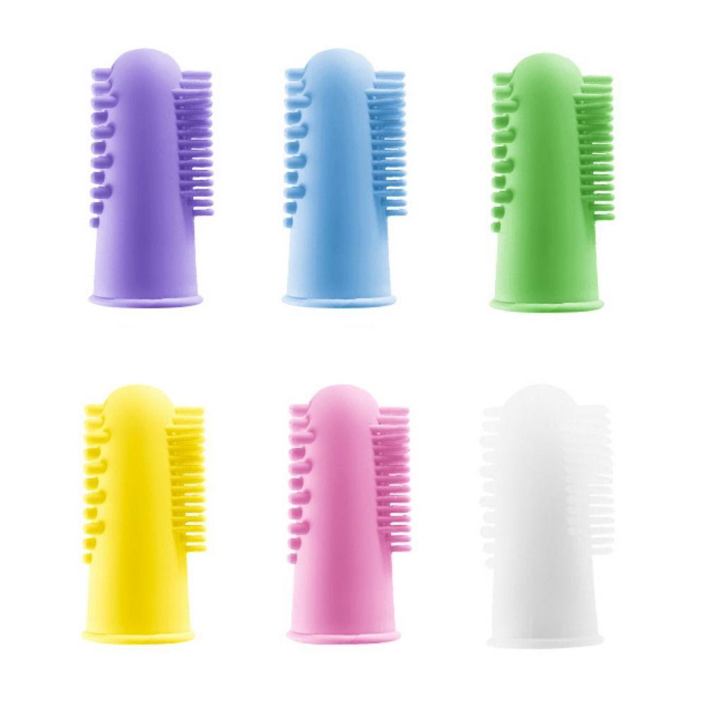 Silicone Pet Finger Toothbrush Soft Pet Teeth Cleaning Fingertips Cats Mouth Cleaner Oral Cleaning