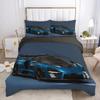 Speed Sports Car Speed Racing Car Comfortable Duvet Quilt Cover Pillowcase Bedding Set Children Bedroom Decoration Home Textile