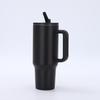 40 Oz Insulated Mug with Handle and Flip Top Straw, Double Wall Vacuum 12 Hour Insulated Water Bottle Leak Proof BPA Free