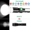 1 Set Camping Flashlight Zoomable High Brightness Waterproof Aluminum Alloy Powerful LED Flashlight USB Charging Torchlight Outdoor Supply
