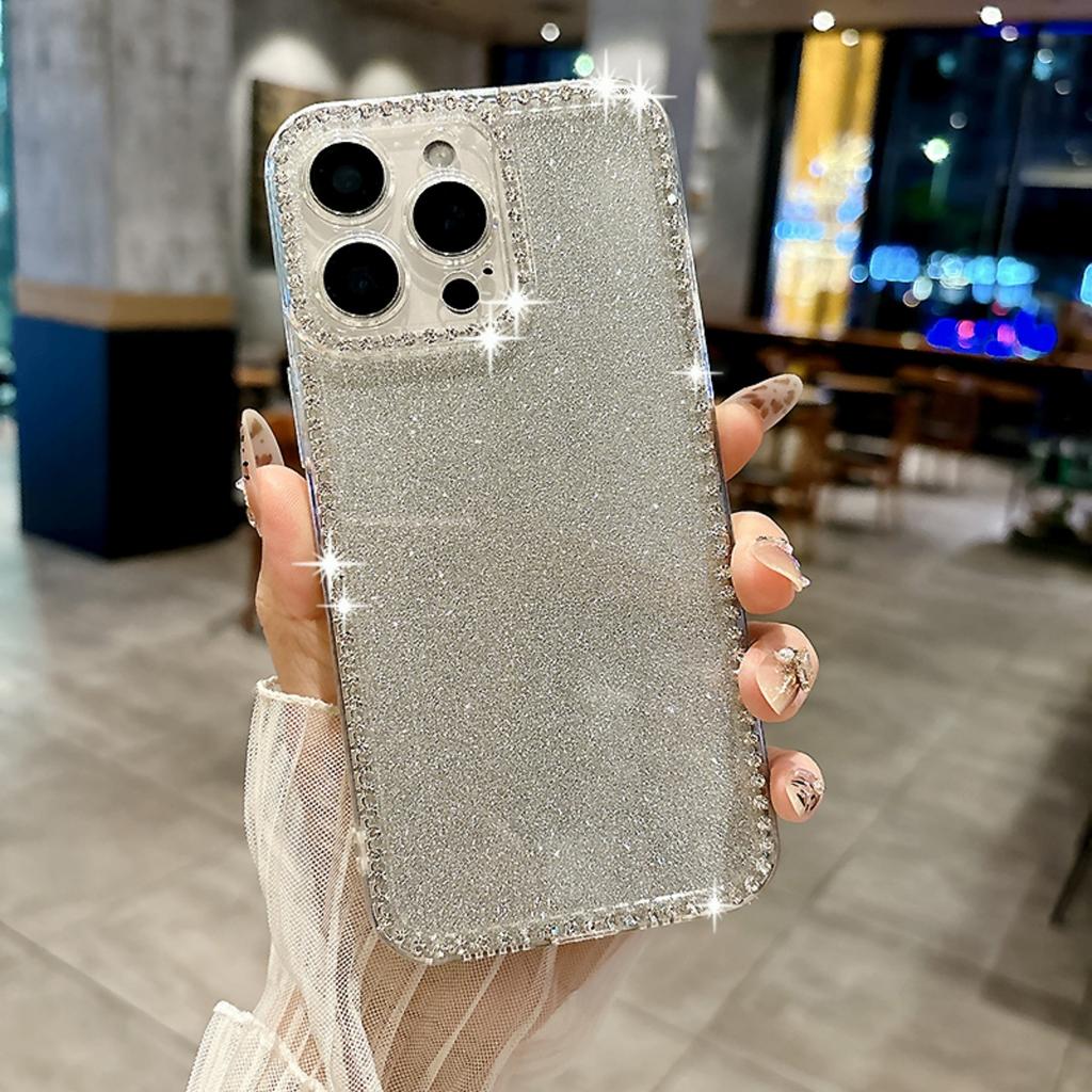 Luxury Bling Glitter Diamond Sequins Clear Case For iPhone 16E 16 15 14 Plus 13 12 11 Pro Max Shiny Rhinestone Bumper Soft Cover