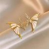 Enamel Butterfly White Color Animal Stud Earrings for Women New Trend Girl Korean Love Aesthetic Daily Life Minimalist Jewelry