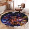 Five Nights at Freddy's Pattern Round Rug, Indoor/Outdoor Mat, for Picnic, Gameroom, Bedroom, Office, Living Room, Home Decor Carpet, Birthday Gift