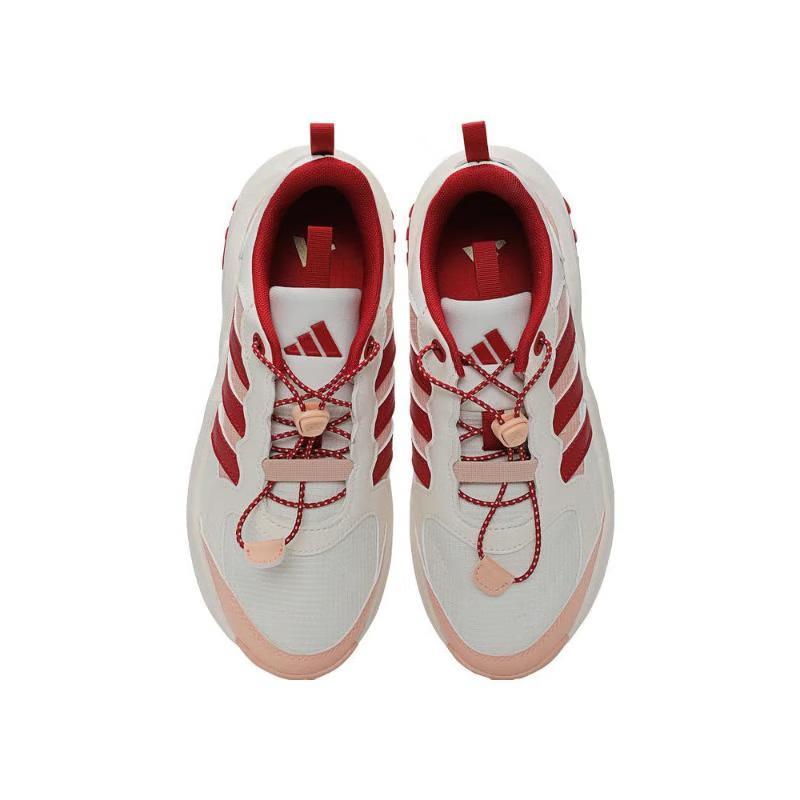Adidas Maxxwavy Comfortable Trendy Slip-Resistant Durable Low-Top Casual Shoes Kids Sneaker White Pink JR3336