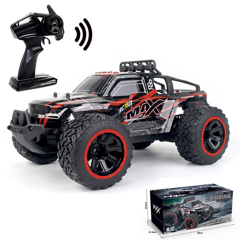 1:14 Scale 2.4G RC Bigfoot Truck, 20km/h High Speed Off-Road Crawler with PVC Anti-Crash Shell for Kids