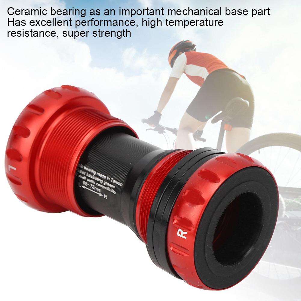 Stop Aluminium Lekki Rower Górski Wkręcany Gwint Łożyska Ceramiczne Suport Akcesorium Rowerowe Czerwony