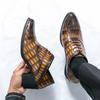 New Elevator Shoes for Men Heel Shoes Formal Leather Brown Men Loafers Dress Shoes Fashion Crocodile Mens Heightening Shoes